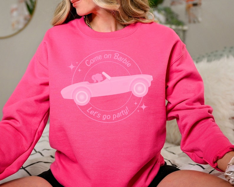 Barbie Pink Car Sweatshirt