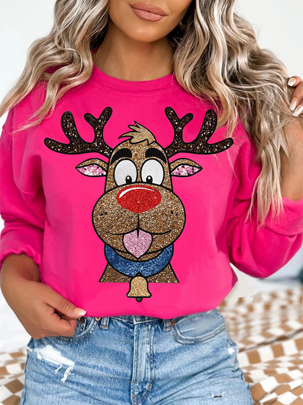 Sparkly Glitter Retro Christmas Sweatshirt