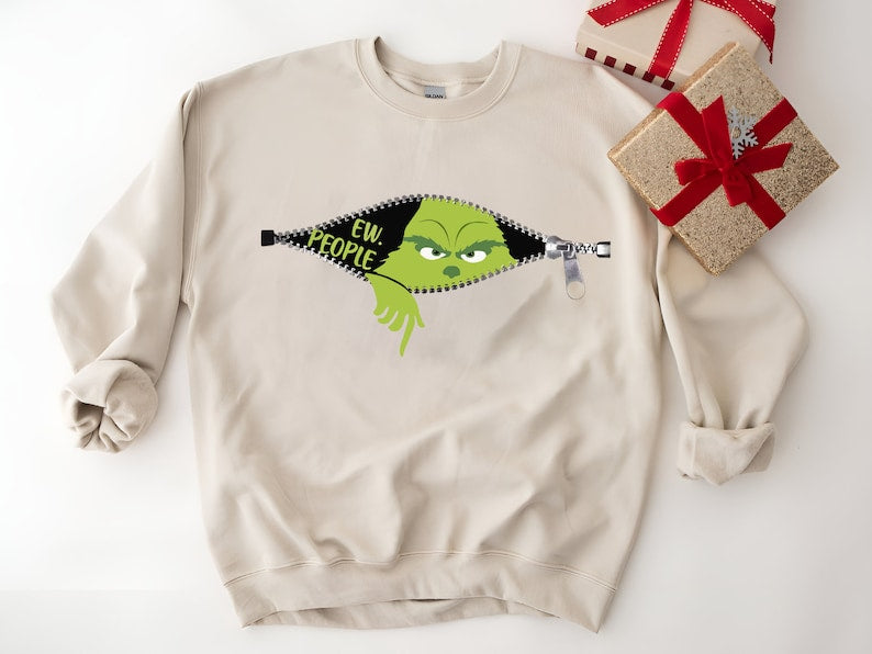 Ew People Christmas Print Sweatshirt