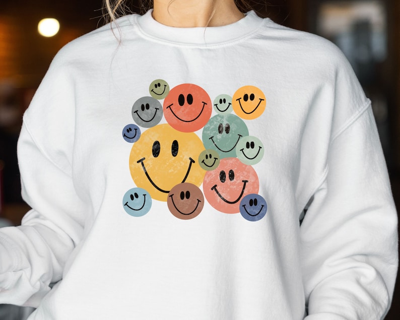 Retro Happy Face Sweatshirt