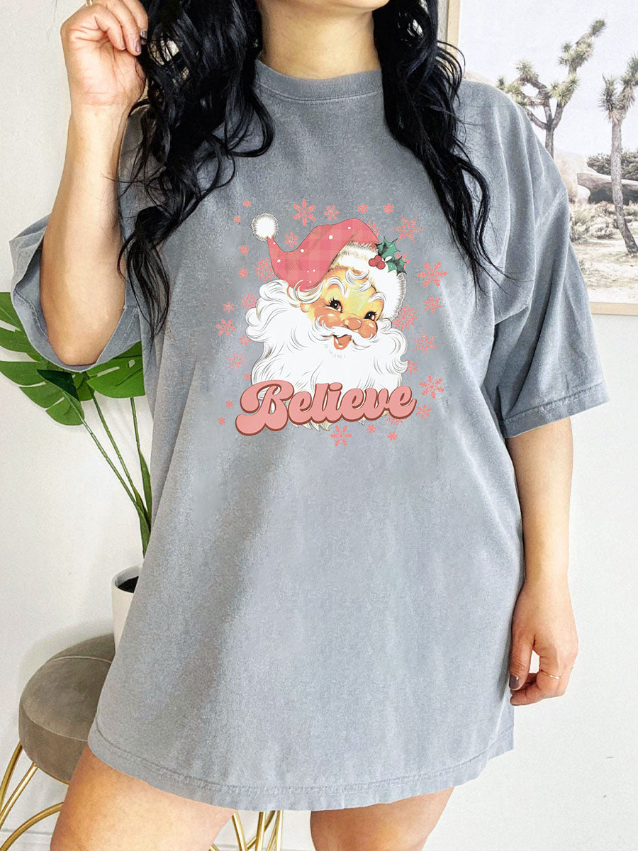 Pink Retro Christmas T-shirt