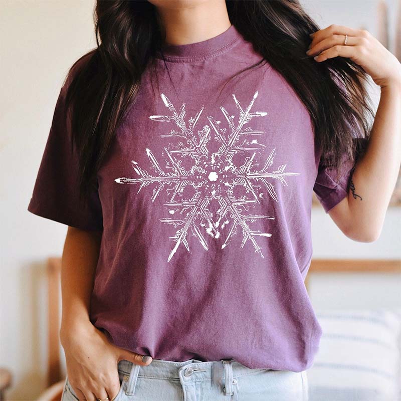 Snowflake Christmas Casual T-shirt
