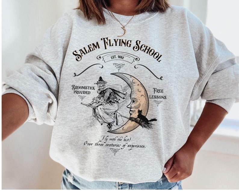 Funny Salem Witch Crewneck Halloween Sweatshirt