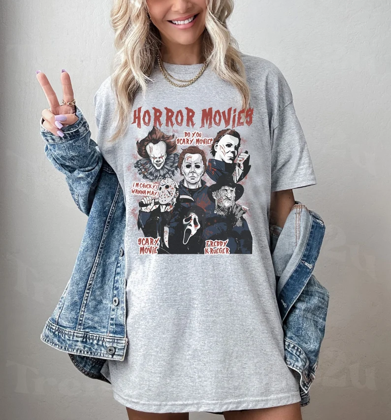 Retro 90s Horror Movies Shirt