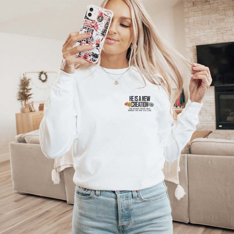 Faith Long Sleeves Bible Verse Sweatshirt