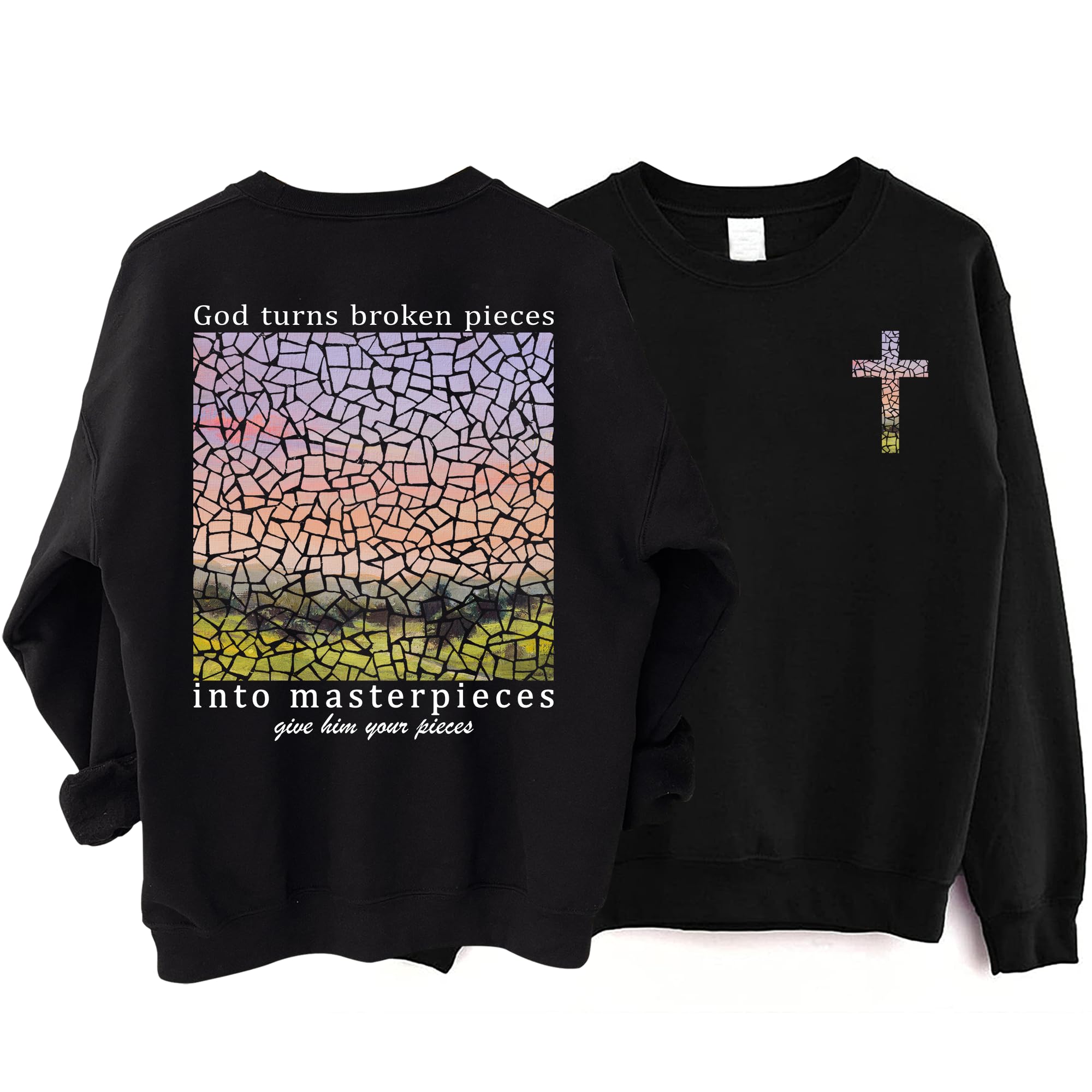 Bible Verse 2 Sided Print Sweatshirt