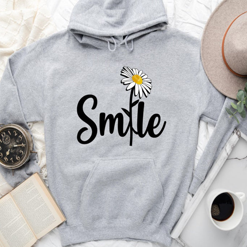 Mother's Day Smile Daisy Print Hoodie