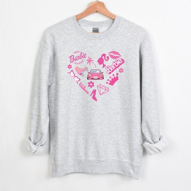 Come On Let's Go Party Heart Print Sweatshirt