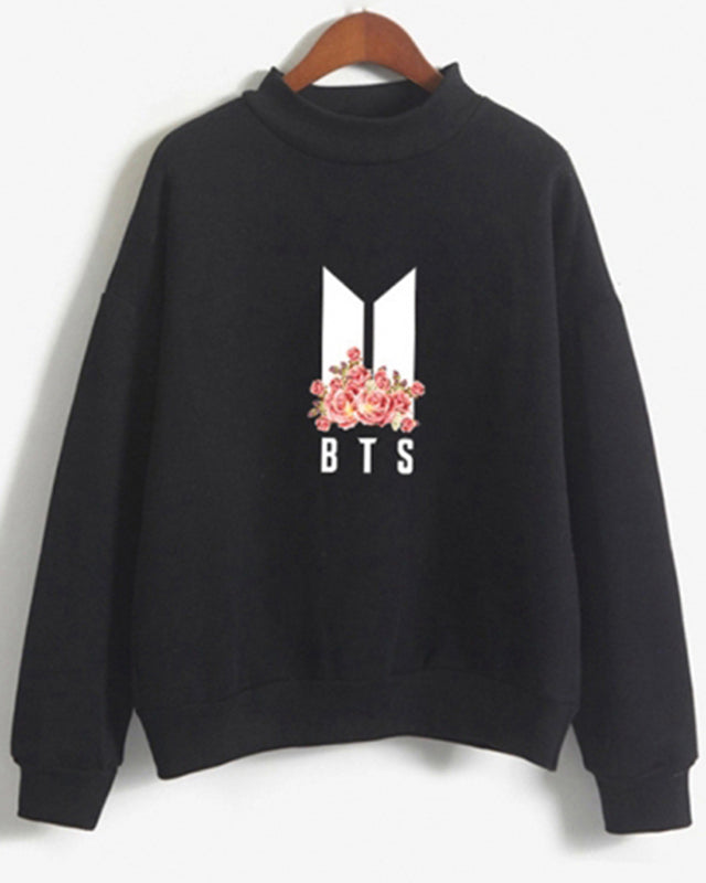 BTS Stylish Floral Printed Sweatshirt