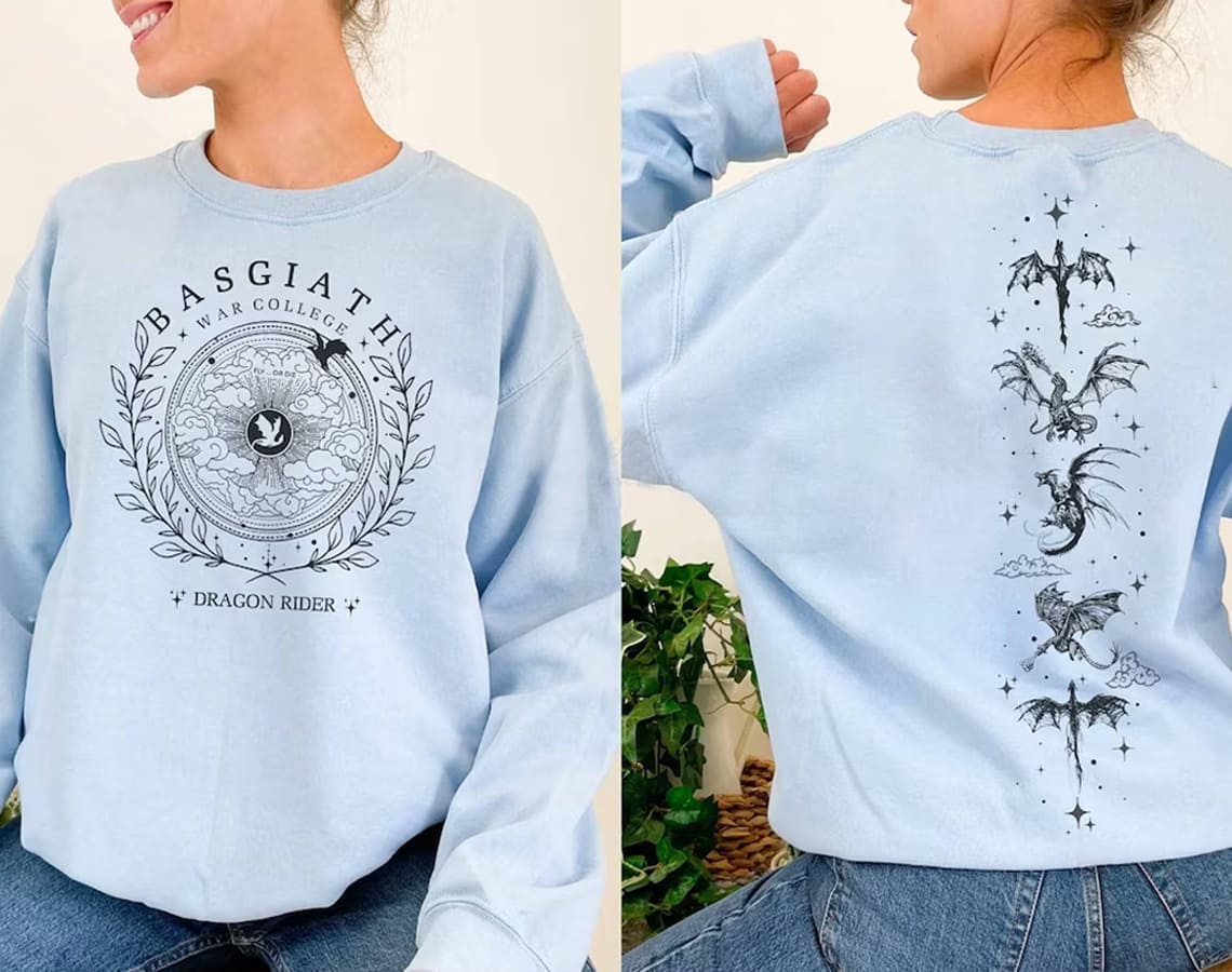 Fourth Wing Double-Sided Print Sweatshirt