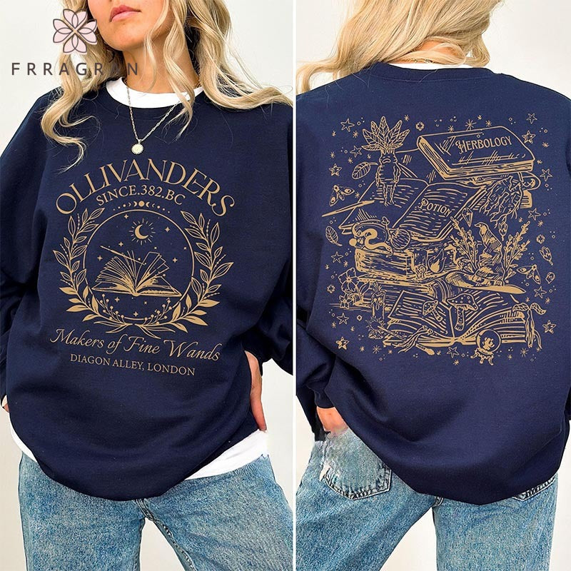 Wizard Book Ollivanders Wand Shop Sweatshirt