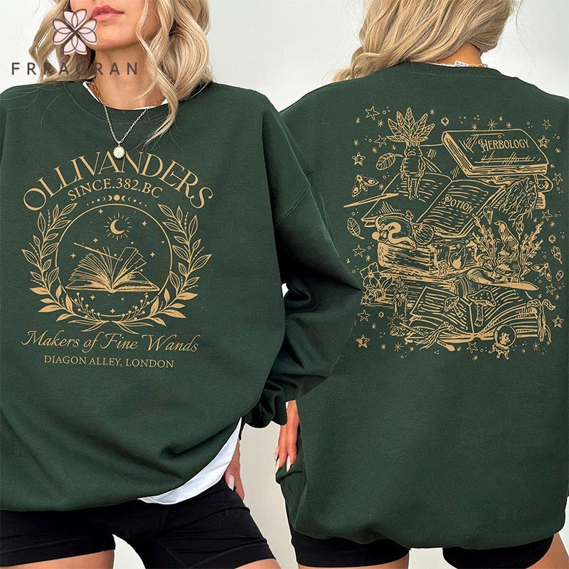Wizard Book Ollivanders Wand Shop Sweatshirt