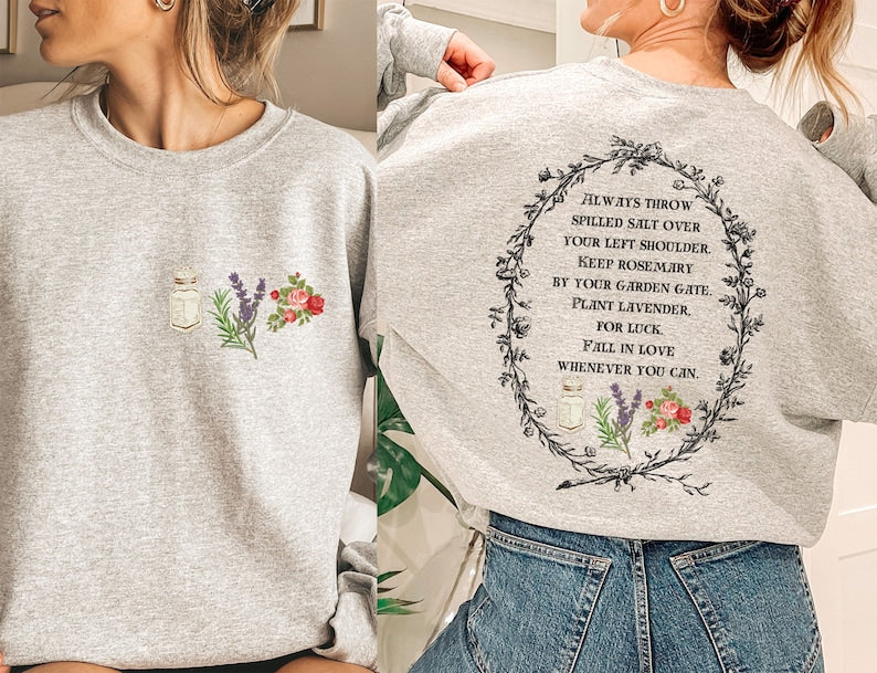 Salt Rosemary Lavender Love Magic Spell Sweatshirt